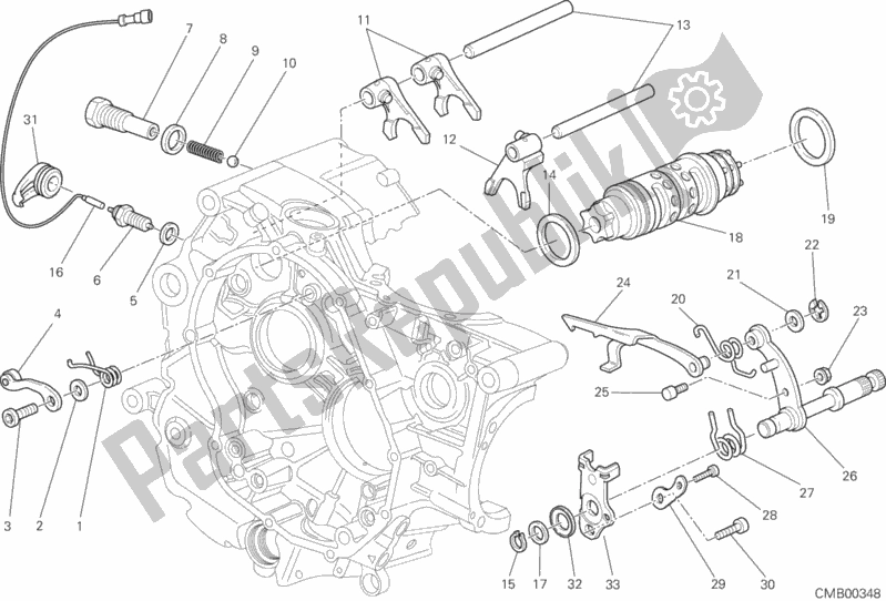 Todas as partes de Shift Cam - Garfo do Ducati Monster 795 Thailand 2015